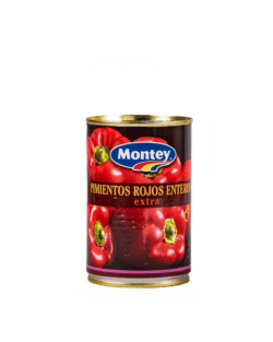 <i>MONTEY</i><br><br>PIMIENTOS ROJOS ENTEROS EXTRA 390GR
