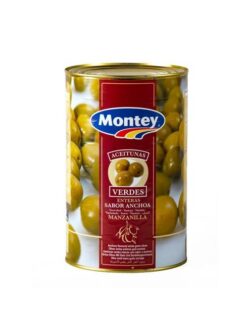 <i>MONTEY</i><br><br>ACEITUNAS ENTERAS SABOR ANCHOA MANZANILLA 5KG